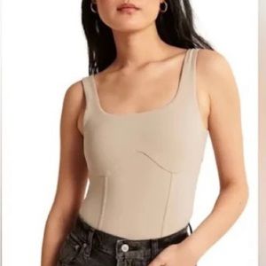 COPY - NWT Abercrombie & Fitch Seamless Tan Corset Bodysuit